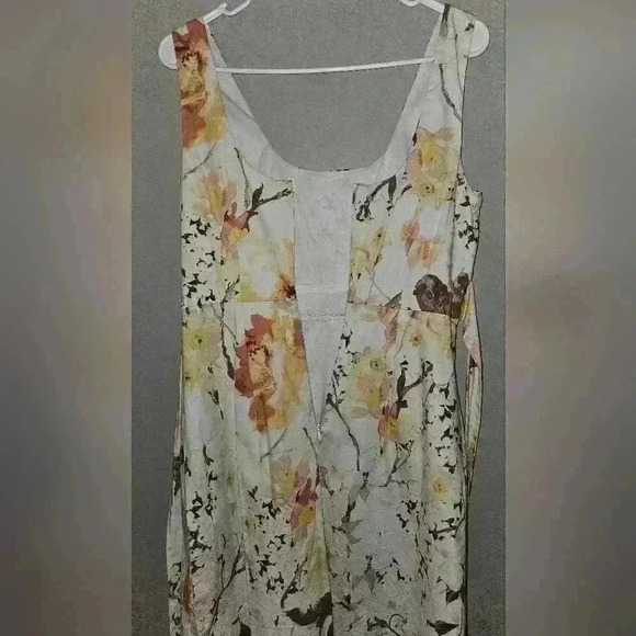 Maurices Women's Sundress White‎ with Floral Pattern Belt Zipper Size Medium - Picture 5 of 7